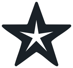 Fototapeta premium Minimalist Star Icon with Negative Space Design