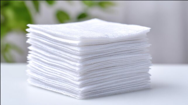 Stack of sterile individually wrapped gauze pads for medical use