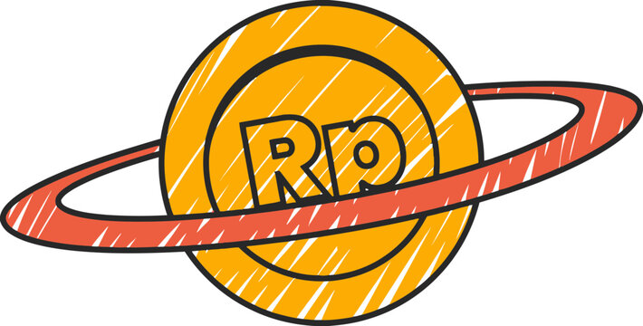 Indonesian Rupiah Currency Coin Planet Symbol