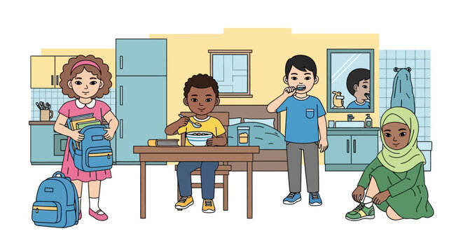 children in a school setting.