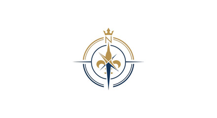 compass logo with fleur de lis. © UMAR