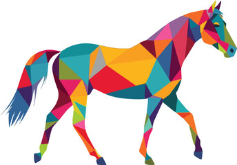 Obraz premium Horse vector illustration silhouette isolated on cute design on pure white background