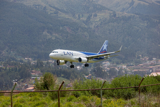 commercial jet makes its final approach into Alejandro Velasco Astete International Airport in Cusco, Peru &mdash; one of the world's most challenging and dramatic aviation environments.Sitting at 3,399 m.