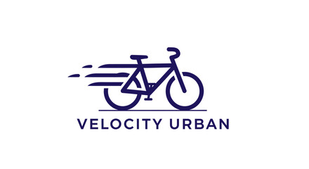 Fototapeta premium Velocity Urban bicycle logo design.