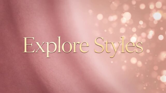 A luxurious rose gold glitter background with elegant text, evoking a sense of sophistication and glamour, perfect for marketing and advertising mater