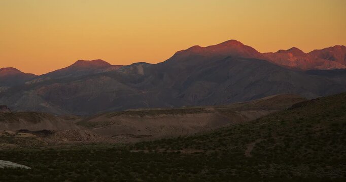 Sunrise Over Mesquite Dunes Death Valley Desert Dawn Timelapse