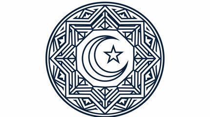 Islamic star and crescent symbol. © Fauzi