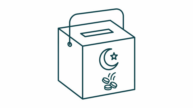 Zakat donation box for charity.