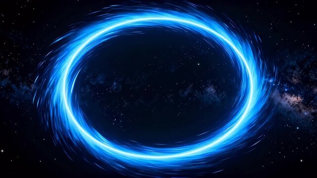 Blue vortex ring structure in deep space