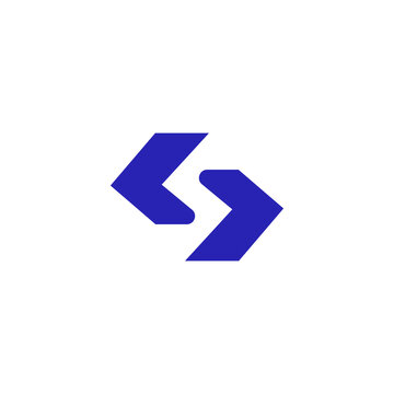 s letter with arrow logo icon design vector design template inspiration