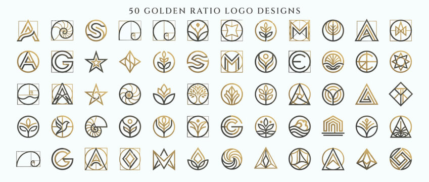 Golden ratio logo designs collection.