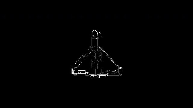Kamikaze Drone War Glitch Shahed Animation seamless looping. Ideal For Loading UI UX and design.