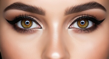 Fototapeta premium Close-up of womans brown eyes.