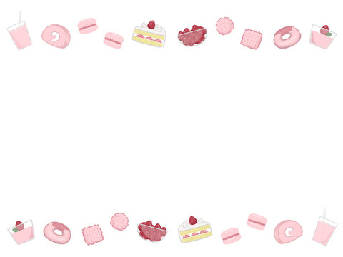 いちごのスイーツのフレーム