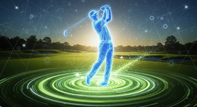 Golfers Aura - A Digital Representation of Focus and Precision on the Green.