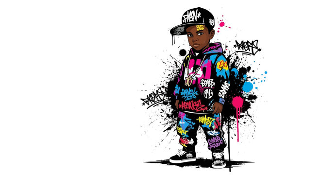 Graffiti Kid Hip Hop Style