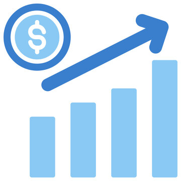 Profitable Dual Tone Glyph Icon