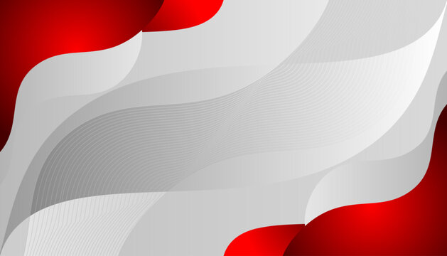 Abstract Red and Gray Wavy Background