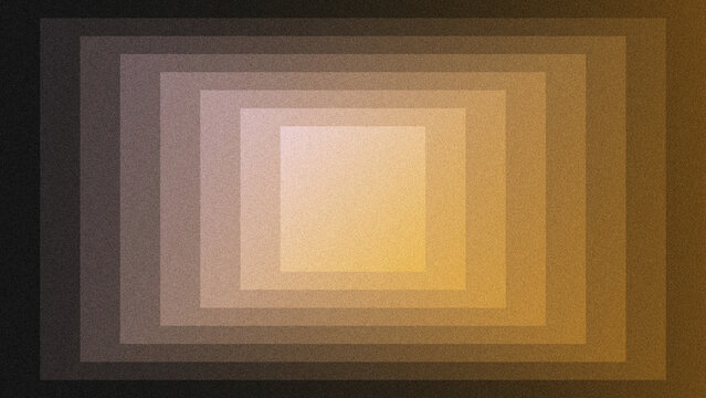 Abstract concentric rectangle gradient background with warm gold, beige, and dark gray tones, featuring grainy noise texture. 