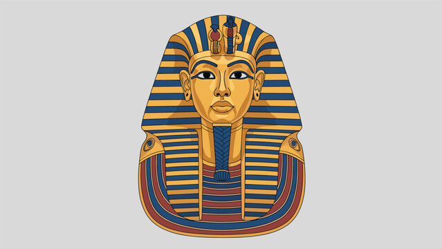 Iconic funerary mask of King Tutankhamun represents the rich history and artistic heritage of ancient Egyptian royalty.
