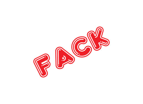 FACK Stylized Red Text Effect 