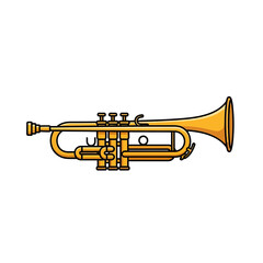 Fototapeta premium Flat Vector Mariachi Trumpet Icon