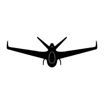 Fixed-Wing VTOL Drone for Large Farm Mapping Precision Agriculture Vector Silhouette