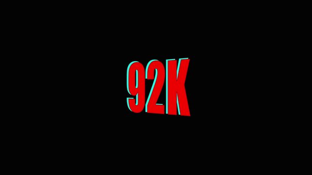 92 K with red and cyan color scheme on black background.