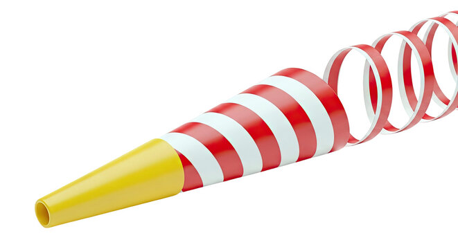 Party Blower with Red and White Stripes
