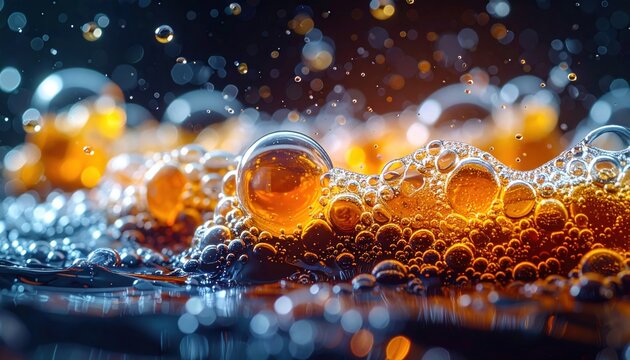 Erupting Yeast Cells Releasing Bubbles in a Macro Scientific Study