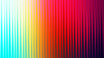 A striking array of vertical bars exhibits an intense color shift from bright cyan and yellow to fiery red and deep burgundy, offering a powerful and dramatic abstract background. © Safaite
