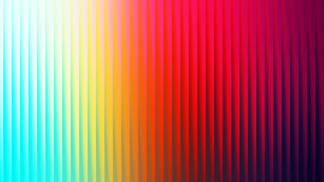 A striking array of vertical bars exhibits an intense color shift from bright cyan and yellow to fiery red and deep burgundy, offering a powerful and dramatic abstract background.