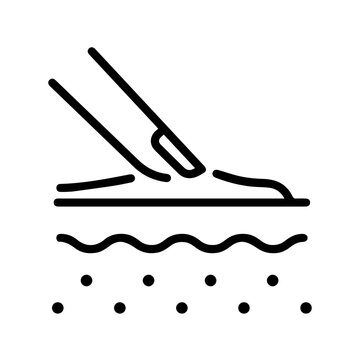  Applying the cream icon to the vector. Isolated contour
