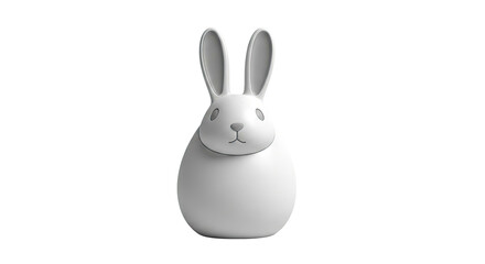 Obraz premium Minimalist White Bunny Sculpture