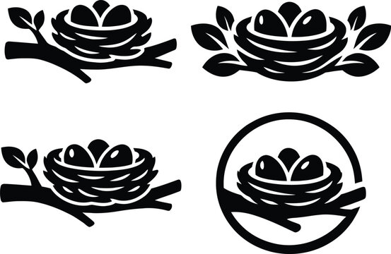 Black and white floral pattern with four leaf clover shamrock