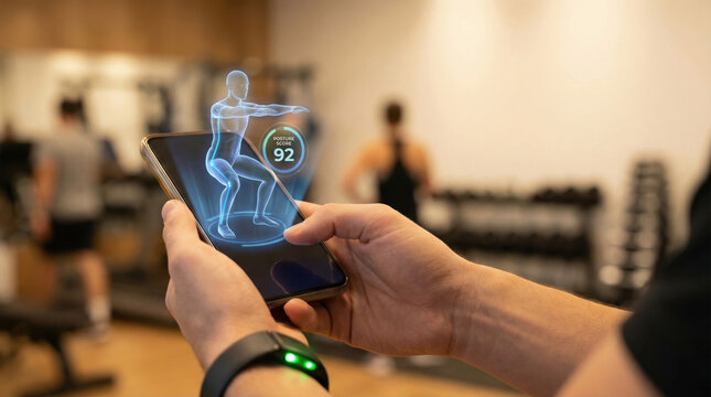 Fitness posture monitoring on smartphone with wearable device tracking health data using ai tech for improved healthcare and active lifestyle