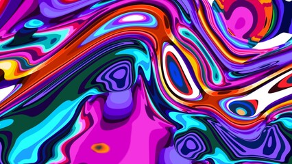 Obraz premium Vibrant abstract fluid art with dynamic colorful swirls