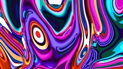 Fototapeta premium Vibrant abstract liquid art with colorful swirling patterns