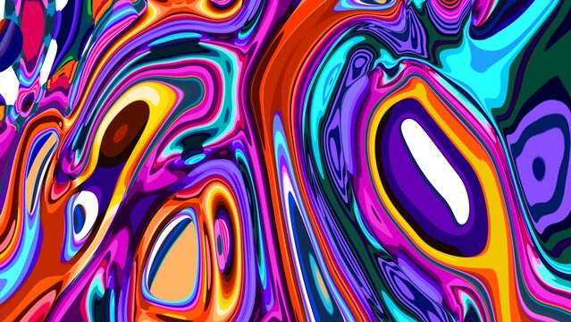 Vibrant abstract psychedelic swirl pattern with bold colors