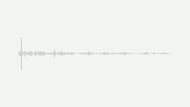 audio White audio waveform spectrum animation 4k on black background. Line and circle audio wave visualization. Animated sound wave spectrum