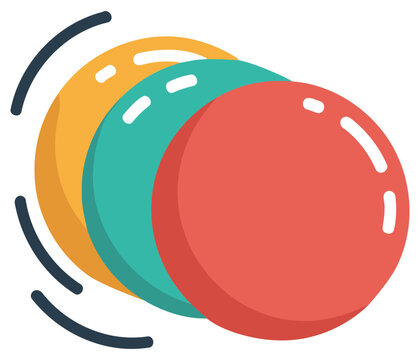 Yo yo toy icon in modern flat vector style with playful motion concept illustration