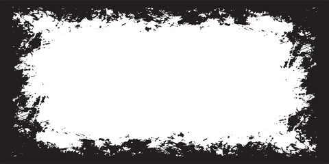 Distressed Grunge Border Frame with White Center Space. © Fendik eps