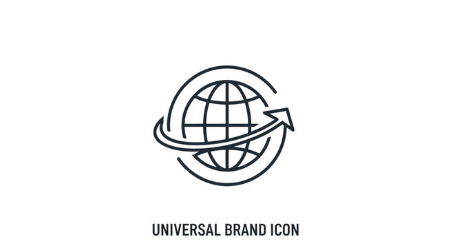 Universal brand icon of globe.