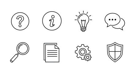 Visual metaphors representing curiosity, knowledge and creative thought processes Vector © Torikul