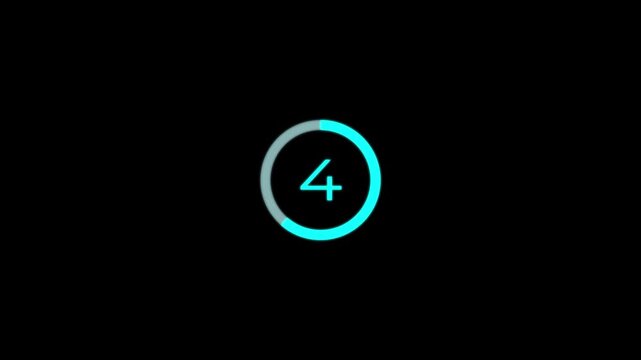 10 to 0 countdown processing animation .start and play countdown