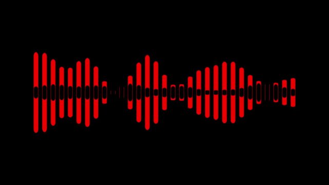 Audio sound waveform animation, Animated sound waveform spectrum with transparent background, Sound audio equalizer animation, Speech wave, sound wave, Audio spectrum