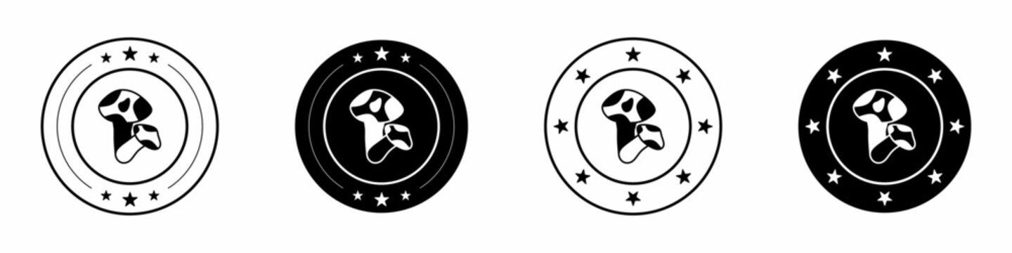 Mushroom icon template design. Mushroom flat design template for business. Stock vector.