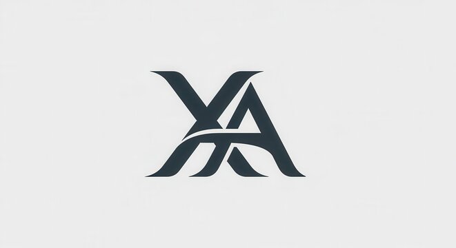 Modern and Minimalist XA or AX Lettermark Logo Design.