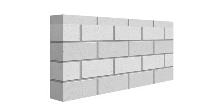 Isometric AAC Block Wall Structure Illustration