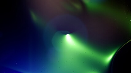 Abstract Aurora Borealis Space Background with Green and Blue Light Leaks, Cinematic Cosmic Overlay Effects for Sci-Fi and Creative Projects © Tilak